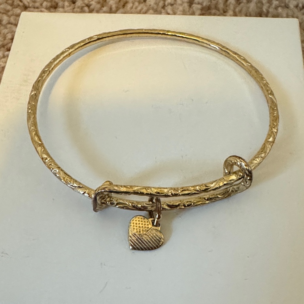 Alex and Ani Gold Textured Expandable Bangle